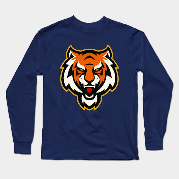 Tiger Head Long Sleeve T-Shirt by PhotoSphere